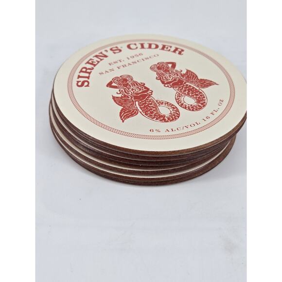 7 Breweriana Nautical Siren's Cidar And Anchor Ale Coasters Excellent - Picture 8 of 9